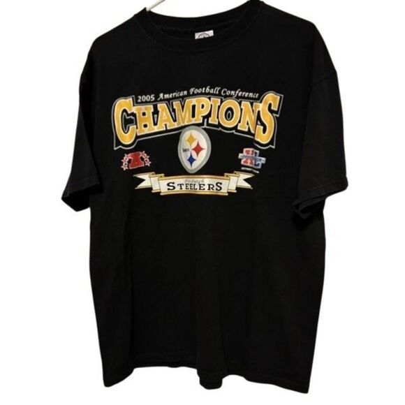 Pittsburgh Steelers 2005 AFC Champions Size Large T-Shirt - Picture 1 of 4